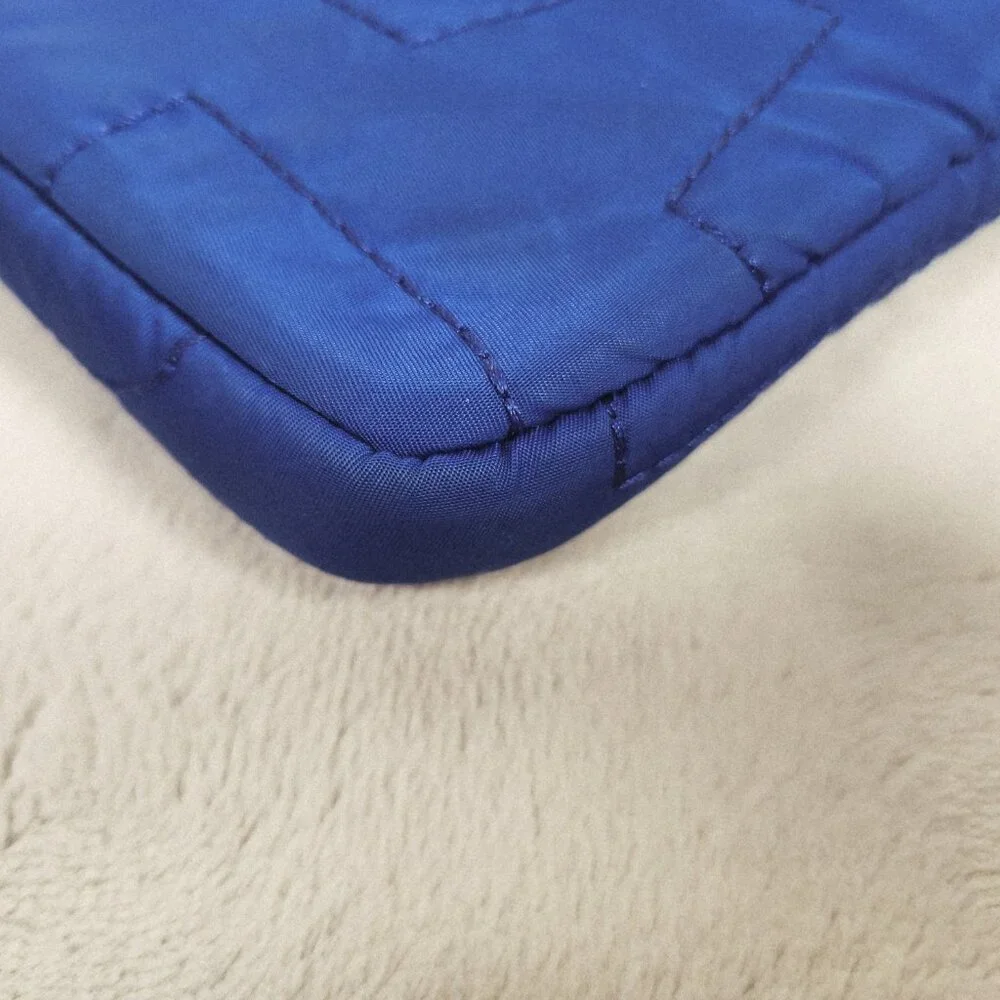 Marc By Marc Jacobs Case Bag Blue Fits 9 inch Tablet Metal Logo Zipper Padded